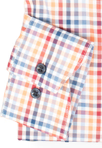 Businesshemd - Modern Fit - Langarm - Kariert - Button Down - Rot