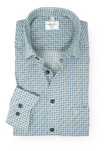 Businesshemd - Modern Fit - Langarm - Muster - Grün