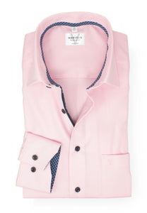 Businesshemd - Modern Fit - Langarm - Struktur - Rosa