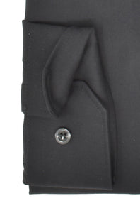 Businesshemd - Super Slim Fit - Langarm - Einfarbig - Schwarz