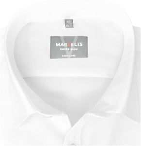 Businesshemd - Super Slim Fit - Langarm - Einfarbig - Weiß
