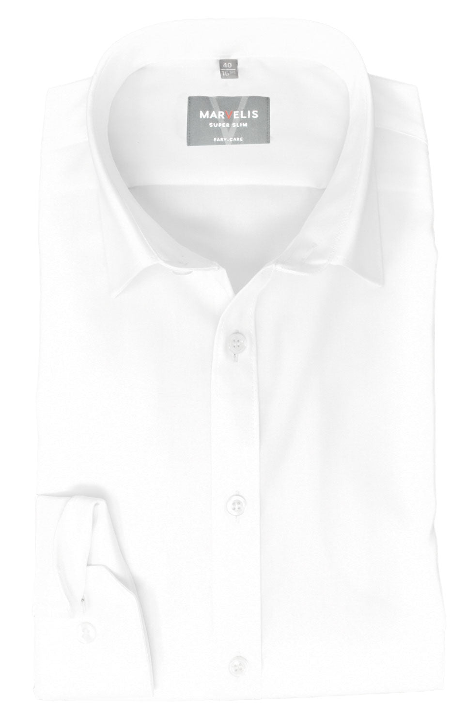 Businesshemd - Super Slim Fit - Langarm - Einfarbig - Weiß