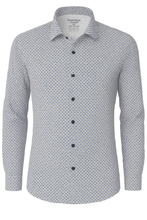 Laden Sie das Bild in den Galerie-Viewer, Easy To Wear Hemd - Body Fit - Langarm - Muster - Blau/Rot