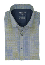Laden Sie das Bild in den Galerie-Viewer, Easy To Wear Hemd - Body Fit - Langarm - Muster - Marine