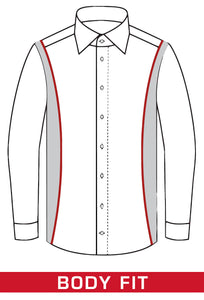 Easy To Wear Hemd - Body Fit - Langarm - Muster - Marine
