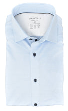 Laden Sie das Bild in den Galerie-Viewer, Easy To Wear Hemd - Body Fit - Langarm - Struktur - Hellblau