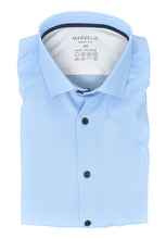 Load image into Gallery viewer, Easy To Wear Hemd - Body Fit - Langarm - Struktur - Hellblau