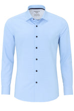 Load image into Gallery viewer, Easy To Wear Hemd - Body Fit - Langarm - Struktur - Hellblau