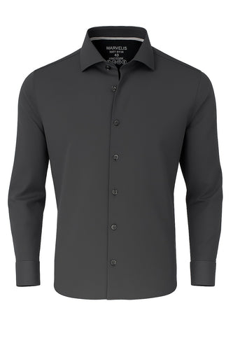 Easy To Wear Hemd - Modern Fit - Langarm - Einfarbig - Anthrazit