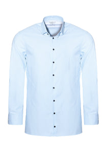 Easy To Wear Hemd - Modern Fit - Langarm - Gestreift - Hellblau/Weiß