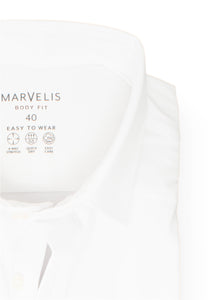 Easy to Wear - Kurzarmhemd - Body Fit - Einfarbig - Weiß