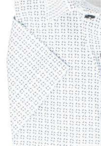 Easy to Wear - Kurzarmhemd - Body Fit - Muster - Weiß