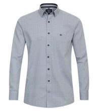Laden Sie das Bild in den Galerie-Viewer, Freizeithemd - Casual Fit - Langarm - Muster - Hellblau