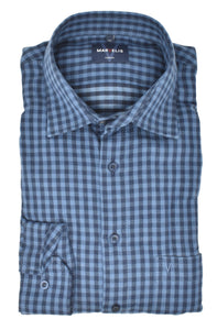 Freizeithemd - Casual Modern Fit - Langarm - Kariert - Blau