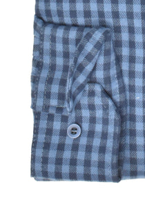Freizeithemd - Casual Modern Fit - Langarm - Kariert - Blau