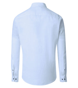 Freizeithemd - Comfort Fit - Langarm - Einfarbig - Hellblau