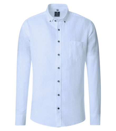 Freizeithemd - Comfort Fit - Langarm - Einfarbig - Hellblau