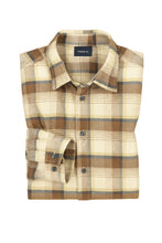 Laden Sie das Bild in den Galerie-Viewer, Hemdjacke - Casual Modern Fit - Langarm - Kariert - Braun