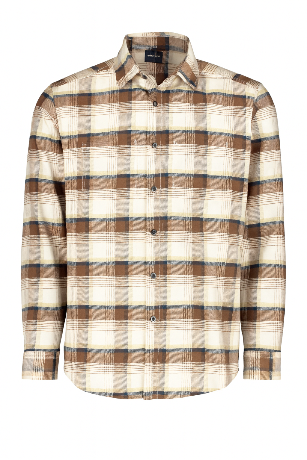 Hemdjacke - Casual Modern Fit - Langarm - Kariert - Braun