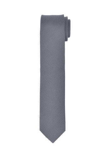Krawatte - Punkte - Dunkelblau/Weiß - 6,5 cm