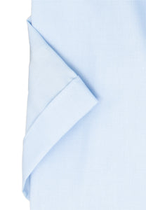 Kurzarmhemd - Body Fit - Einfarbig - Rauchblau