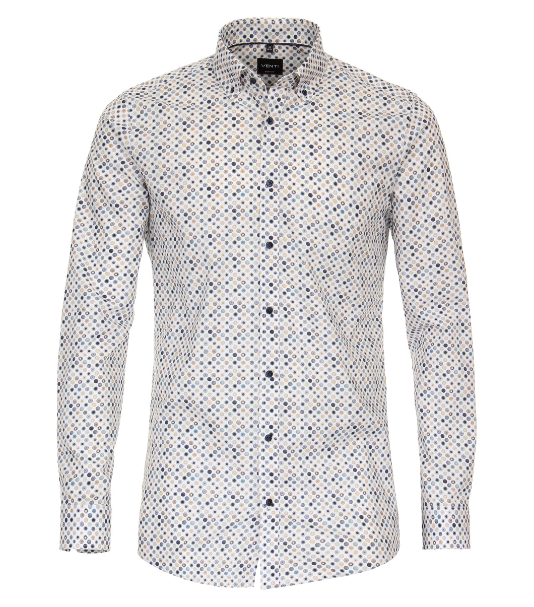 Businesshemd - Body Fit - Print - Bunt