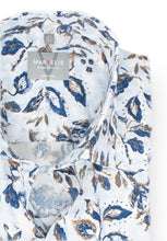 Laden Sie das Bild in den Galerie-Viewer, Kurzarmhemd - Comfort Fit - Florales Muster - Bleu