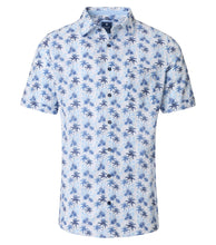 Laden Sie das Bild in den Galerie-Viewer, Kurzarmhemd - Comfort Fit - Muster - Blau