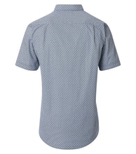 Laden Sie das Bild in den Galerie-Viewer, Kurzarmhemd - Comfort Fit - Muster - Blau