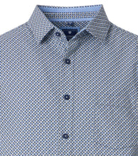 Laden Sie das Bild in den Galerie-Viewer, Kurzarmhemd - Comfort Fit - Muster - Blau