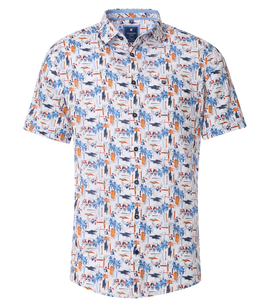 Kurzarmhemd - Comfort Fit - Orange