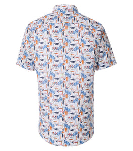 Kurzarmhemd - Comfort Fit - Orange