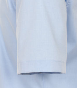 CASAMODA Herren Businesshemd Modern Fit Kent-Kragen Kurzarm Einfarbig Blau