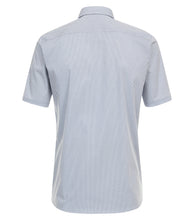 Laden Sie das Bild in den Galerie-Viewer, Kurzarmhemd - Modern Fit - Button-Down - Print - Blau