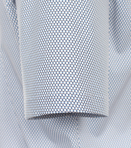Kurzarmhemd - Modern Fit - Button-Down - Print - Blau