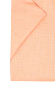 Kurzarmhemd - Modern Fit - Einfarbig - Orange