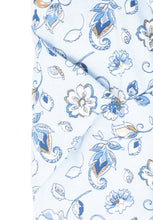 Laden Sie das Bild in den Galerie-Viewer, Kurzarmhemd - Modern Fit - Florales Muster - Bleu