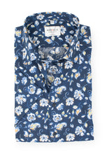 Laden Sie das Bild in den Galerie-Viewer, Kurzarmhemd - Modern Fit - Muster - Marine