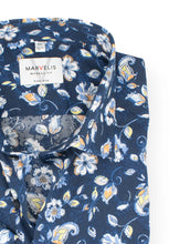 Laden Sie das Bild in den Galerie-Viewer, Kurzarmhemd - Modern Fit - Muster - Marine
