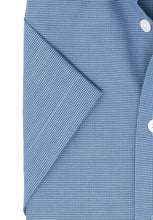 Laden Sie das Bild in den Galerie-Viewer, Kurzarmhemd - Modern Fit - Struktur - Bleu