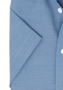 Kurzarmhemd - Modern Fit - Struktur - Bleu