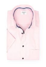 Laden Sie das Bild in den Galerie-Viewer, Kurzarmhemd - Modern Fit - Struktur - Rosa