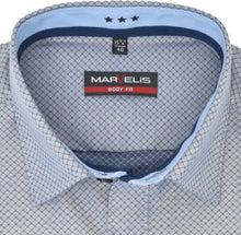 Laden Sie das Bild in den Galerie-Viewer, Businesshemd - Body Fit - ELA - Muster - Blau