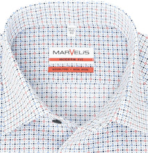 Laden Sie das Bild in den Galerie-Viewer, Businesshemd - Modern Fit - ELA - Muster - Rot/Blau/Weiß