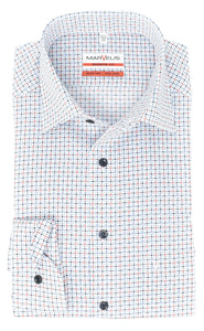 Businesshemd - Modern Fit - ELA - Muster - Rot/Blau/Weiß