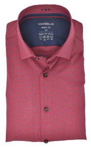 Easy To Wear Hemd - Body Fit - Langarm - Kariert - Rot