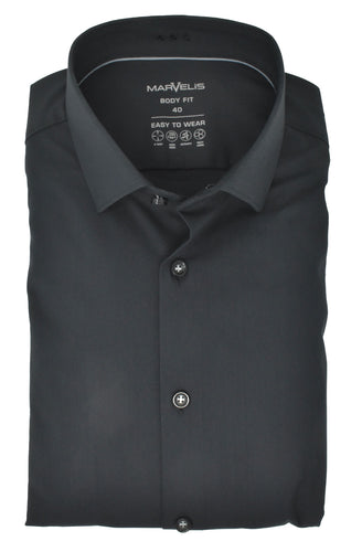 Easy To Wear Hemd - Body Fit - Langarm - Einfarbig - Anthrazit