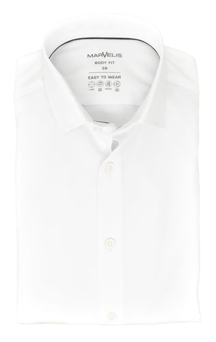 Easy To Wear Hemd - Body Fit - Langarm - Einfarbig - Weiß