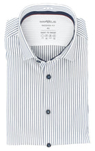 Laden Sie das Bild in den Galerie-Viewer, Easy To Wear Hemd - Modern Fit - Langarm - Gestreift - Dunkelblau/Weiß