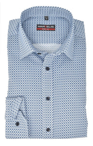 Businesshemd - Body Fit - ELA - Muster - Blau